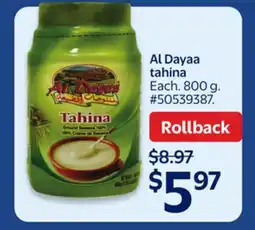 Walmart Al Dayaa tahina offer