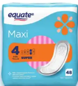 Walmart Equate Maxi pads or liners offer
