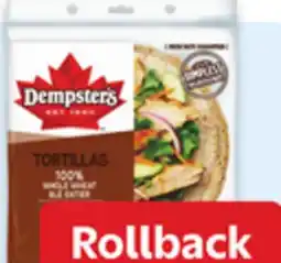 Walmart Dempster's 10 tortillas offer