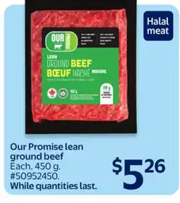 Walmart Our Promise Lean ground beef offer