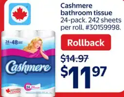 Walmart Cashmere bathroom tissue offer
