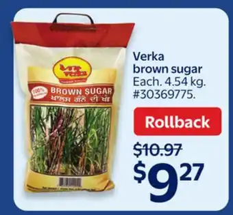 Walmart Verka brown sugar offer