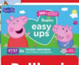 Walmart Pampers Easy Ups giant pack training pants offer