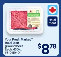 Walmart Your Fresh Market Halal Lean ground beef offer