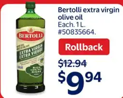 Walmart Bertolli extra virgin olive oil offer