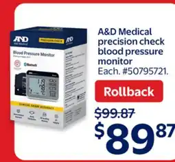 Walmart A&D Medical precision check blood pressure monitor offer