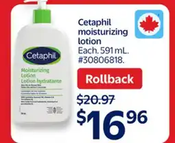 Walmart Cetaphil moisturizing lotion offer