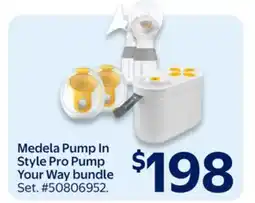 Walmart Medela Pump In Style Pro Pump Your Way bundle offer