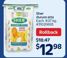 Walmart Sher durum atta offer