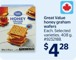 Walmart Great Value honey graham wafers offer