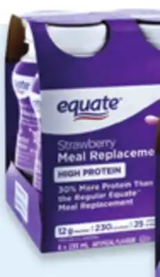 Walmart Equate high protein meal replacement shakes offer