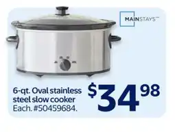 Walmart 6-qt. Oval stainless steel slow cooker offer