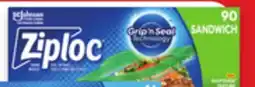 Walmart Ziploc snack, sandwich or freezer bags offer