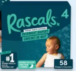 Walmart Rascals premium superpack overnight diapers 50s — 58s offer