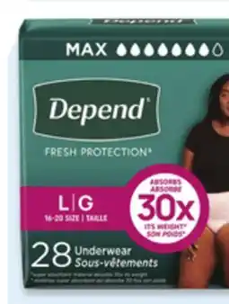 Walmart Depend incontinence underwear offer