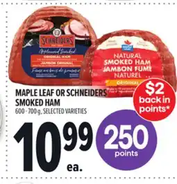 Metro MAPLE LEAF OR SCHNEIDERS SMOKED HAM offer