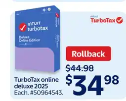 Walmart TurboTax online deluxe 2025 offer