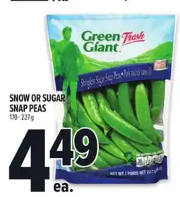 Metro GREEN GIANT SNOW OR SUGAR SNAP PEAS offer