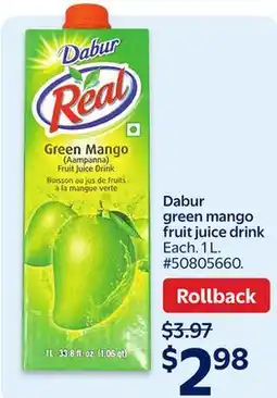 Walmart Dabur green mango fruit juice drink offer