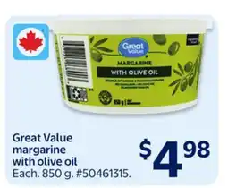 Walmart Great Value margarine with olive oil offer
