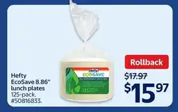 Walmart Hefty EcoSave 8.86 lunch plates offer