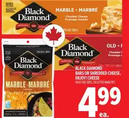 Metro BLACK DIAMOND BARS OR SHREDDED CHEESE, ENJOY! CHEESE offer