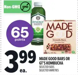 Metro MADE GOOD BARS OR GT'S KOMBUCHA offer