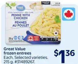 Walmart Great Value frozen entrées offer