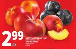 Metro LARGE PEACHES OR BLACK PLUMS offer