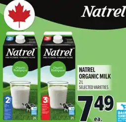 Metro NATREL ORGANIC MILK offer