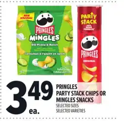 Metro PRINGLES PARTY STACK CHIPS OR MINGLES SNACKS offer