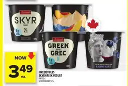 Metro IRRESISTIBLES SKYR GREEK YOGURT offer