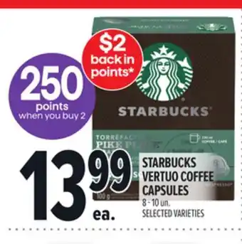 Metro STARBUCKS VERTUO COFFEE CAPSULES offer
