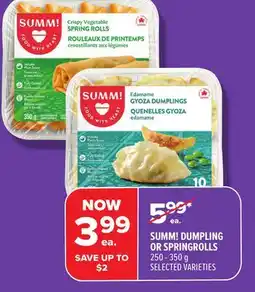 Metro SUMM! DUMPLING OR SPRINGROLLS offer