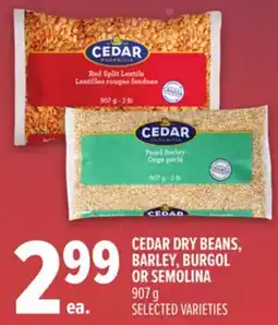 Metro CEDAR DRY BEANS, BARLEY, BURGOL OR SEMOLINA offer
