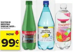 Metro SELECTION OR IRRESISTIBLE SPARKLING WATER offer