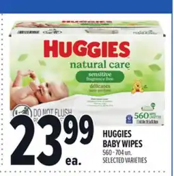 Metro HUGGIES BABY WIPES offer