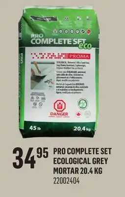 Canac Pro Complete Set Ecological Grey Mortar offer