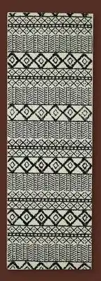 Canac Yali Tribal Interior Rug 2 ft. x 6 ft. Ivory and Black offer