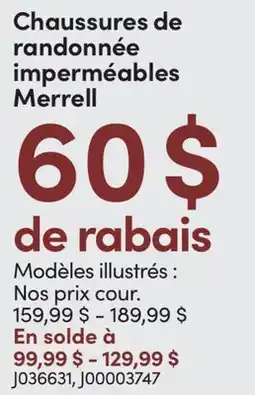L'équipeur Chaussures de randonnée imperméables Merrell offer