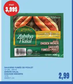 Wholesale Club SAUCISSE FUMÉE DE POULET, 12 UN offer