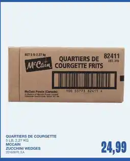 Wholesale Club QUARTIERS DE COURGETTE, 5 LB offer
