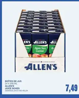 Wholesale Club BOÎTES DE JUS offer