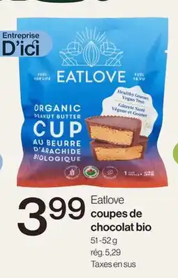 Avril coupes de chocolat bio offer
