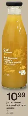 Avril Jus de pomme, orange et fruit de la passion offer