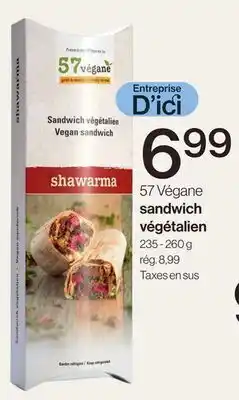 Avril Sandwich végétalien offer