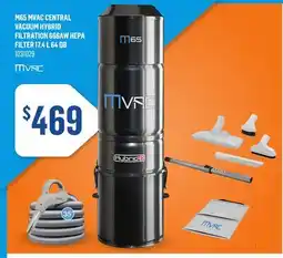 Canac M65 Mvac Central Vacuum Hybrid Filtration 666AW HEPA Filter 17.4 L 64 dB offer