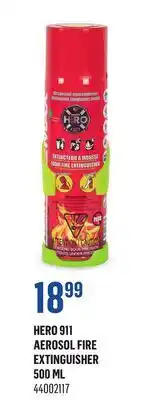Canac Hero 911 Aerosol Fire Extinguisher 500ml offer