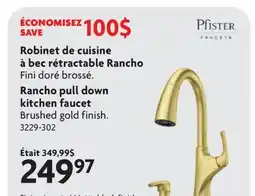 Home Hardware Rancho pull down kitchen faucet offer