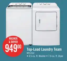The Brick Midea 4.5 Cu. Ft. Top Load Agitator Washer and 7.0 Cu. Ft. Electric Dryer – White offer